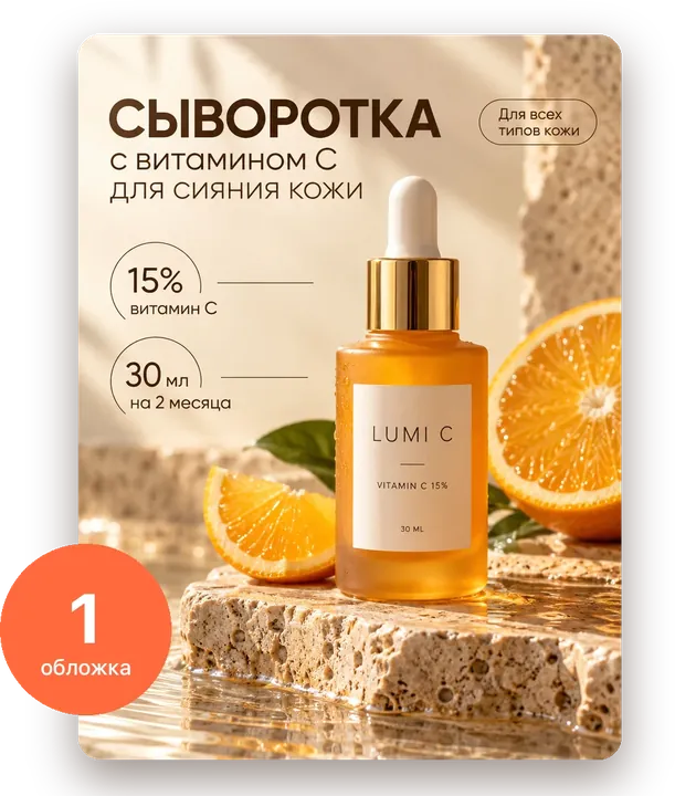 Пакет «Обложка»: сыворотка с витамином с