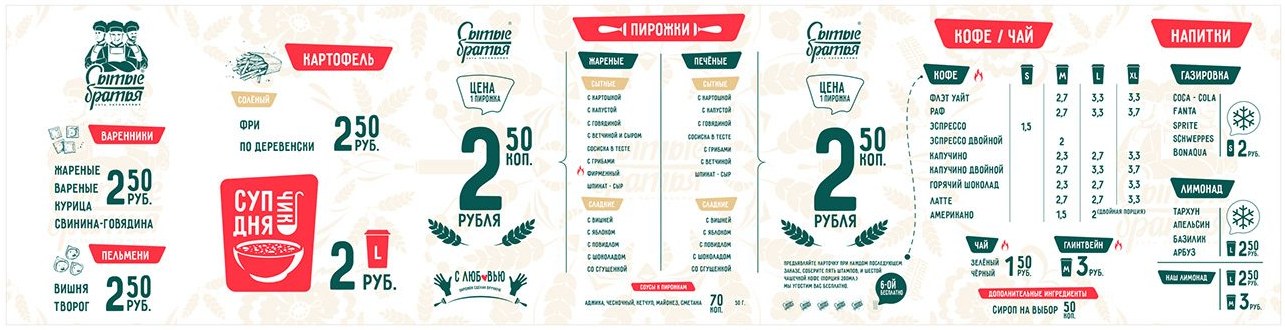 Меню Сытые братья до редизайна
