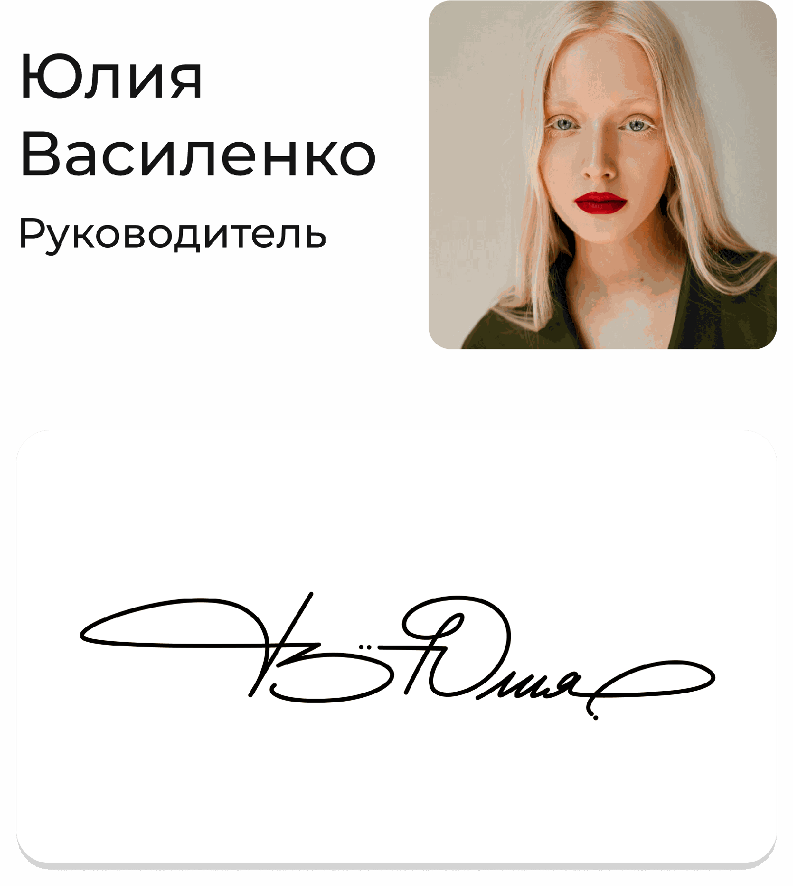 Подпись — Юлия Василенко (casesign2)
