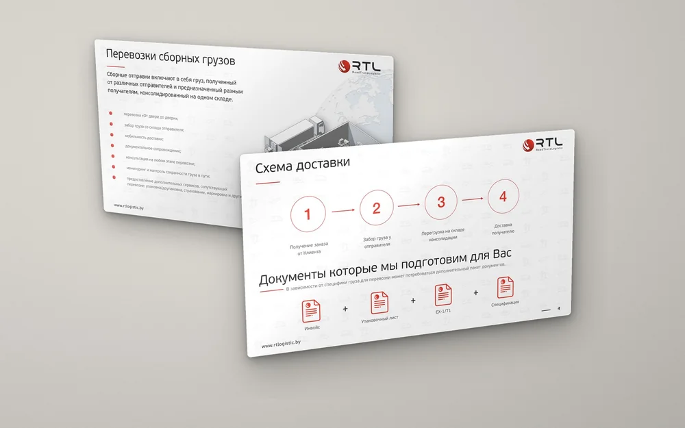 Презентация RTL — схема доставки и документы