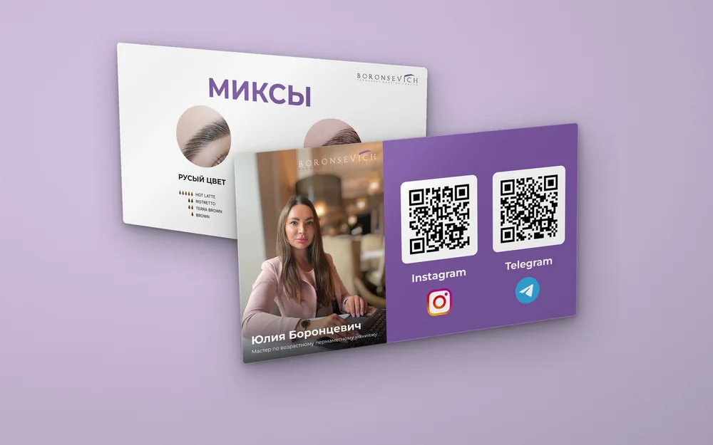 Обложки канала Юлии Боронцевич — серия «Миксы» и экран с контактами