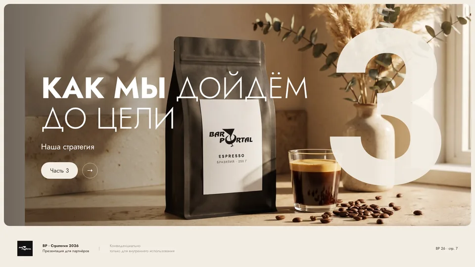 Слайд презентации Barportal — Стратегия бренда · кофе